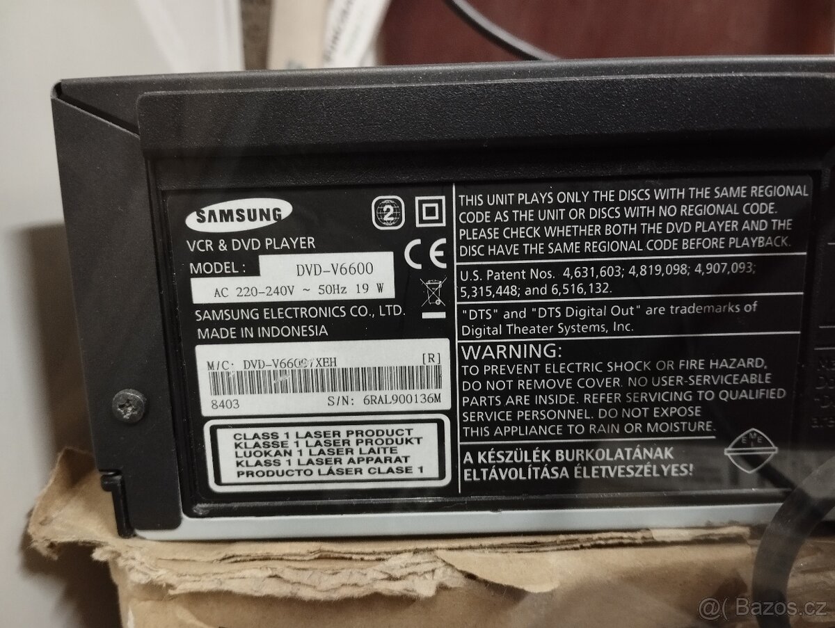 video VHS DVD combo samsung - 6