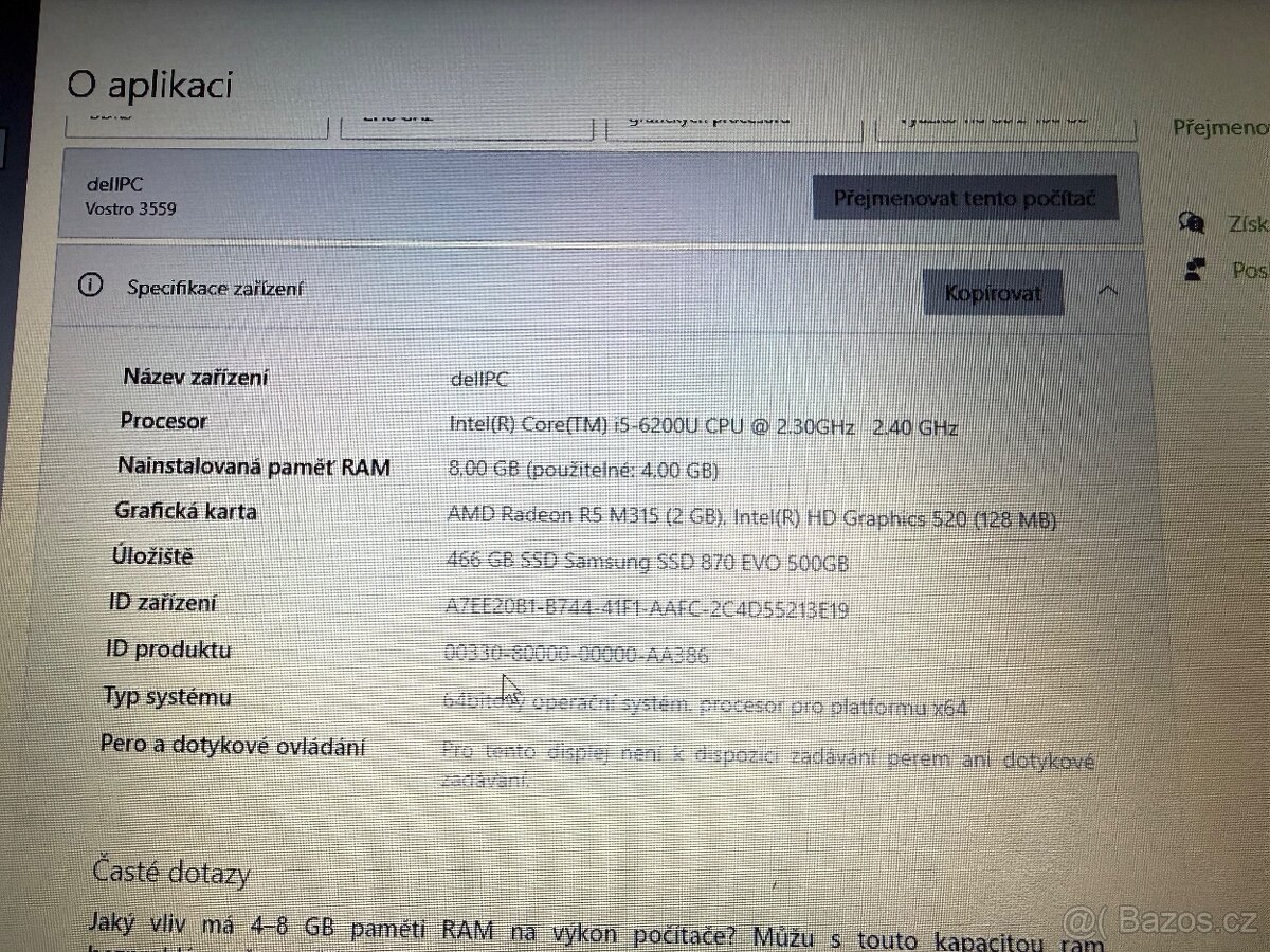 Notebook Dell Vostro 3559 - 6