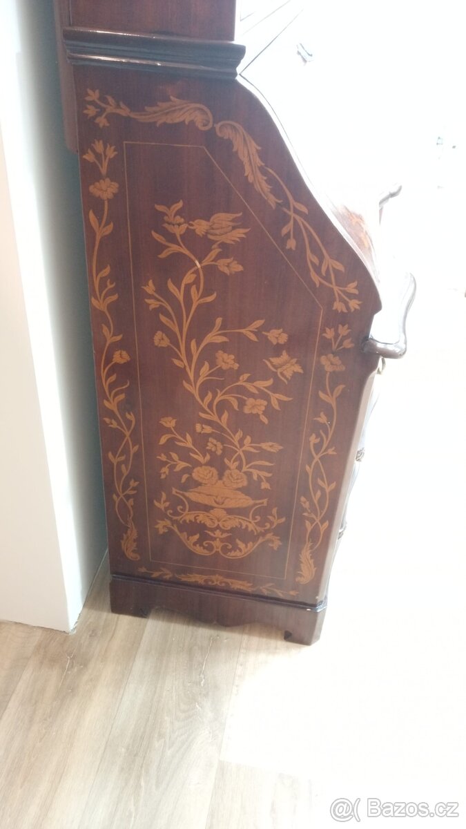 Nádherný intarzovaný sekretář, reprezentativní, rozložitelný - 6