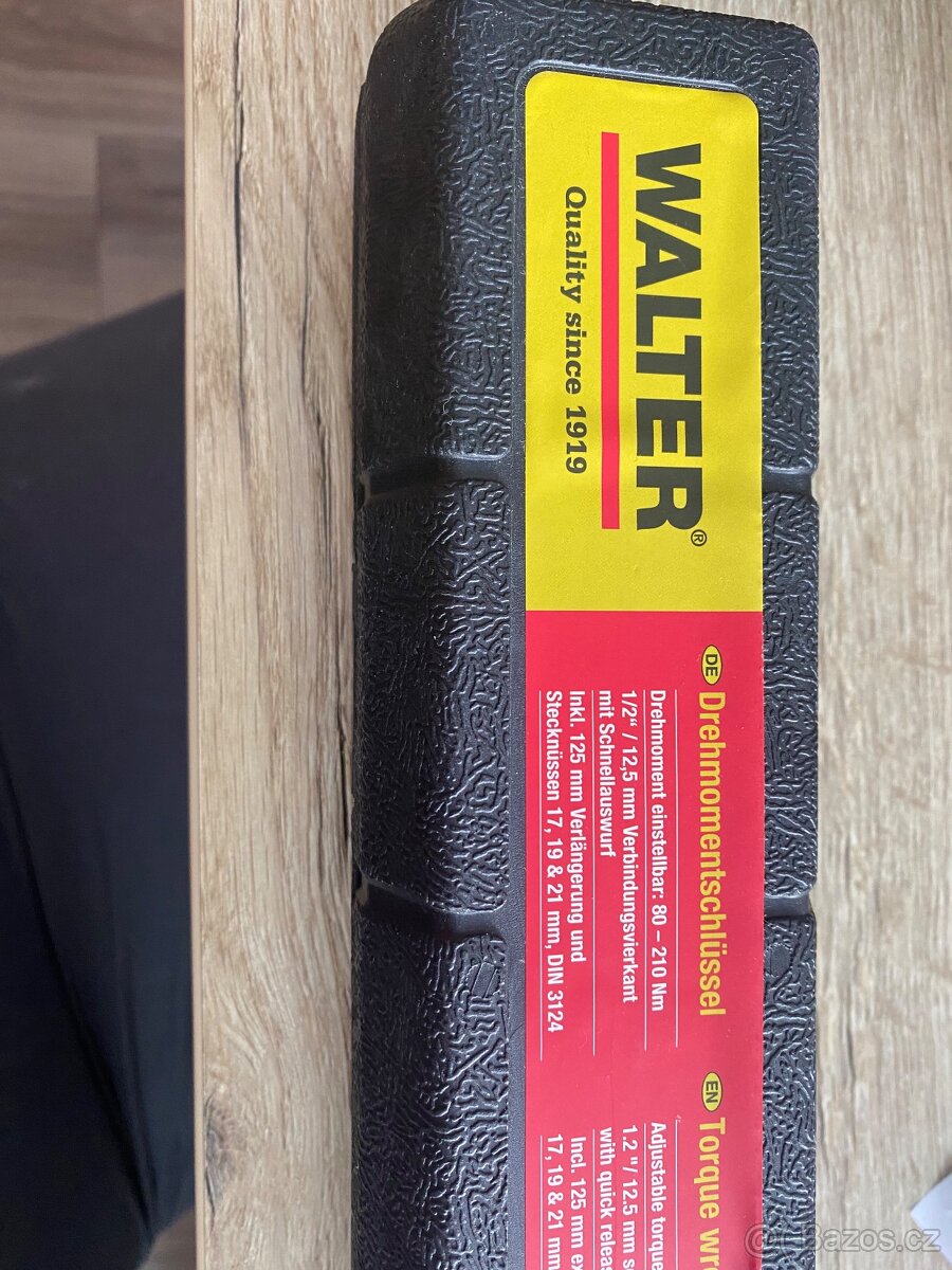 Momentový klíč WALTER utahovák - 6