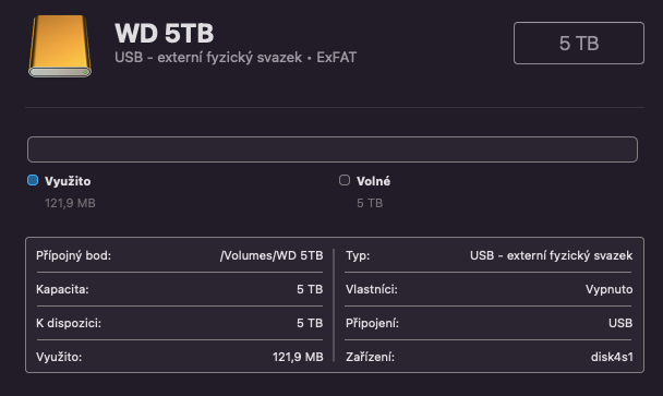 Externí disk WD 5TB - 6