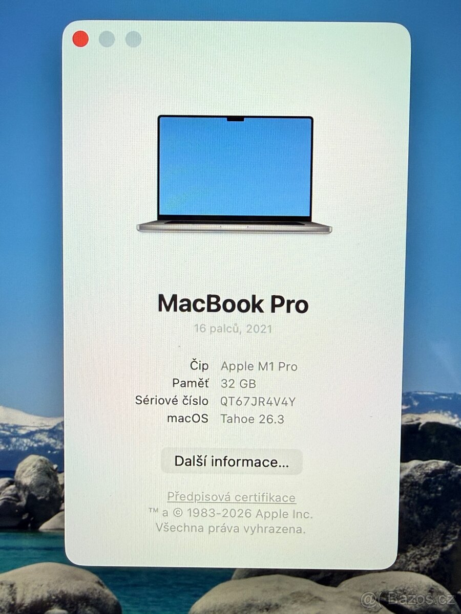 MacBook PRO 16” M1 PRO 32/1 TB - 6