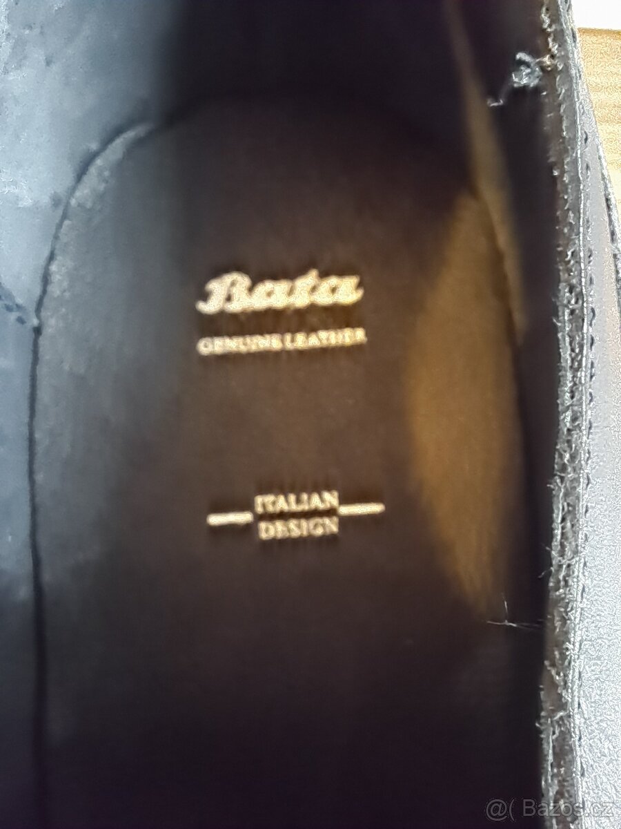 Bata Navy Blue Koženy boty 46 - darek Hand grip posilovač - 6