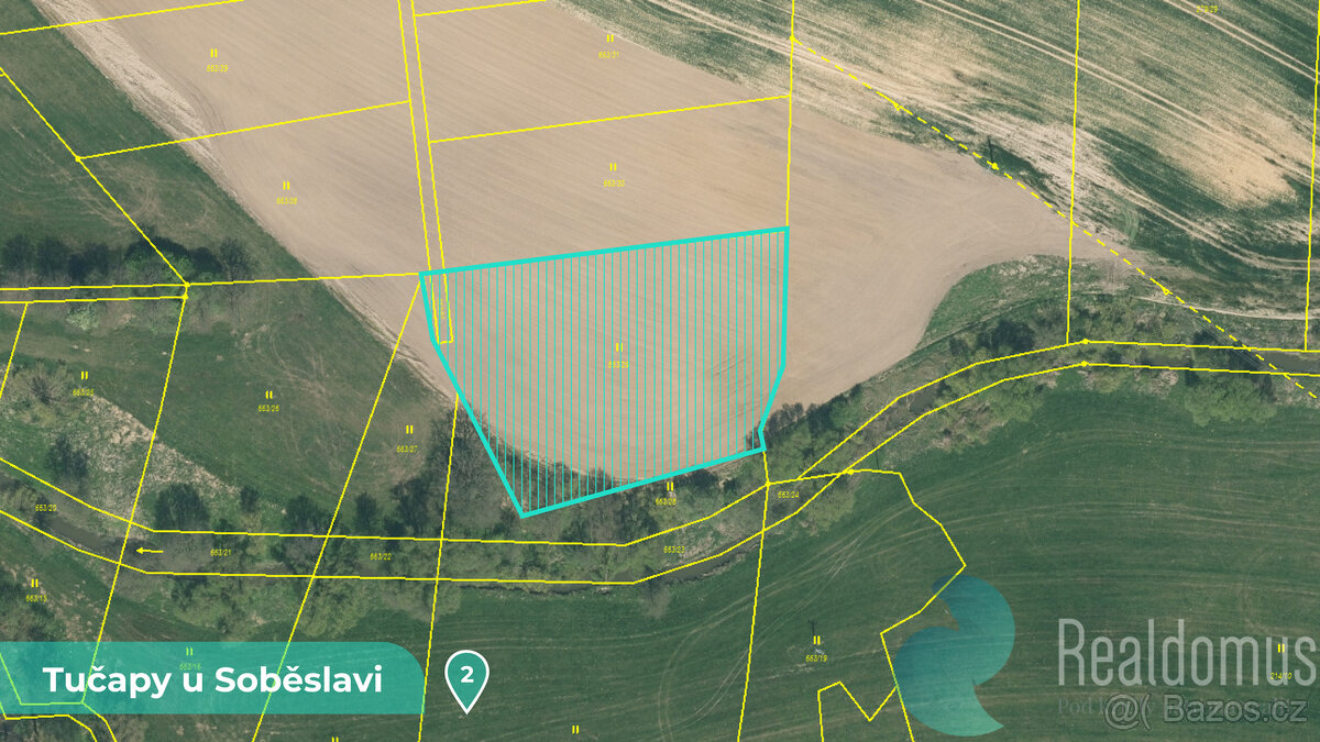 Zemědělská půda 11561 m² – Tučapy u Soběslavi, okres Tábor ( - 6