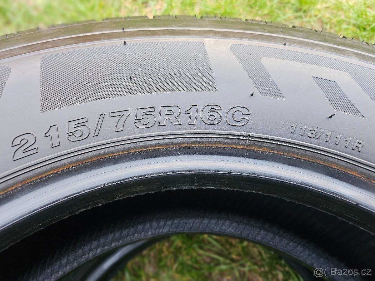 2x Letní ZÁTĚŽOVÉ pneu Firestone Van-H 2 - 215/75 R16C - 85% - 6