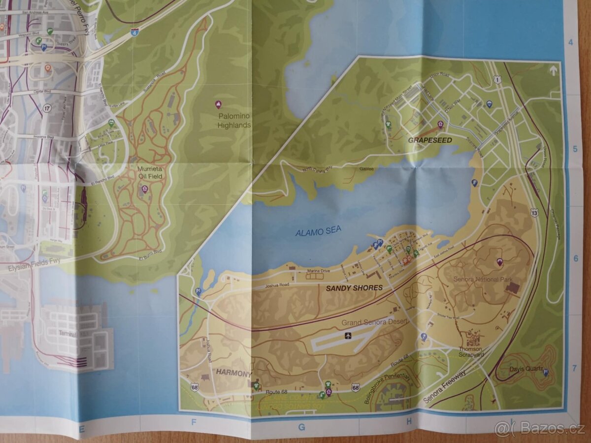 GTA V plakát - mapa Los Santos - 6