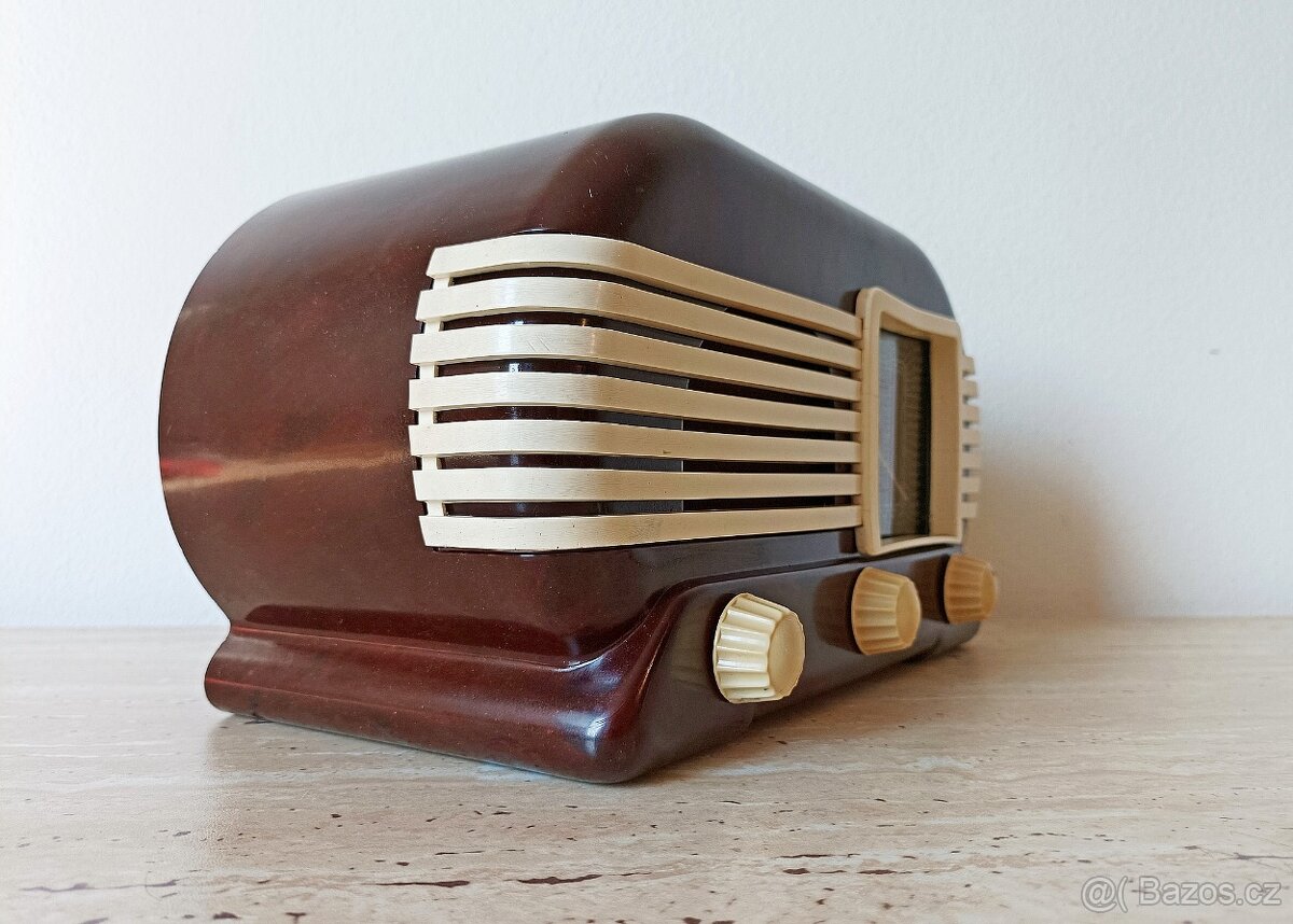 Krásné starožitné rádio Tesla Talisman 307U, top stav - 6