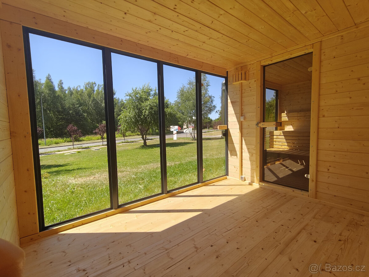 Finská venkovní sauna-Saunový domek s odpočívárnou - 6