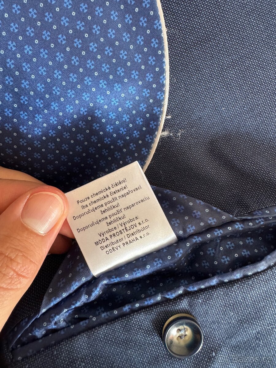 Pánský modrý oblek - 6