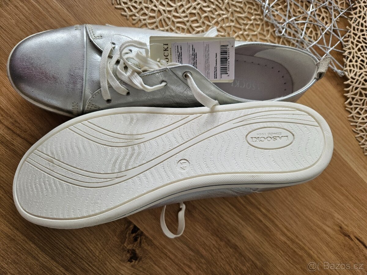 Nové kožené dámské polobotky/tenisky zn. Lasocki - 6