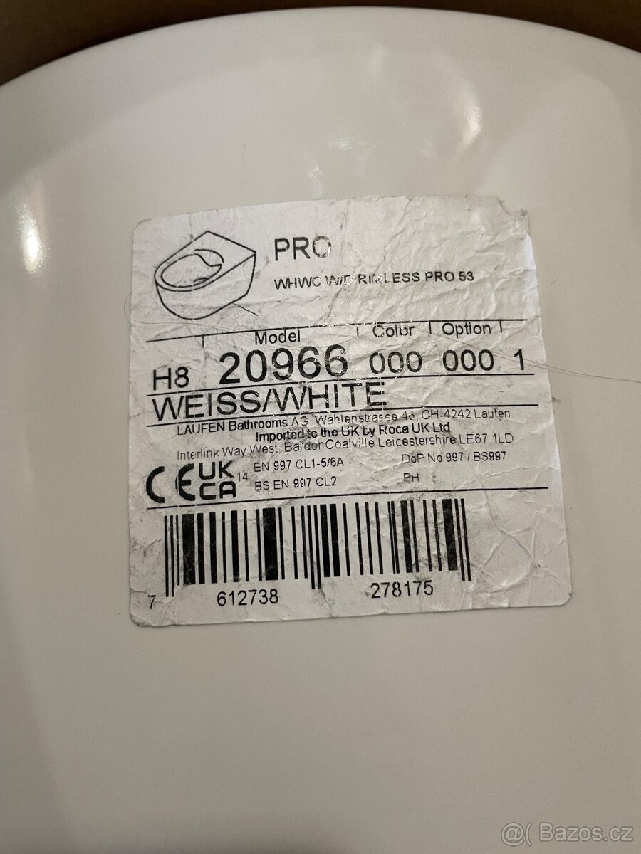 Závěsné WC Laufen 209660000001 skryté uchycení - 6