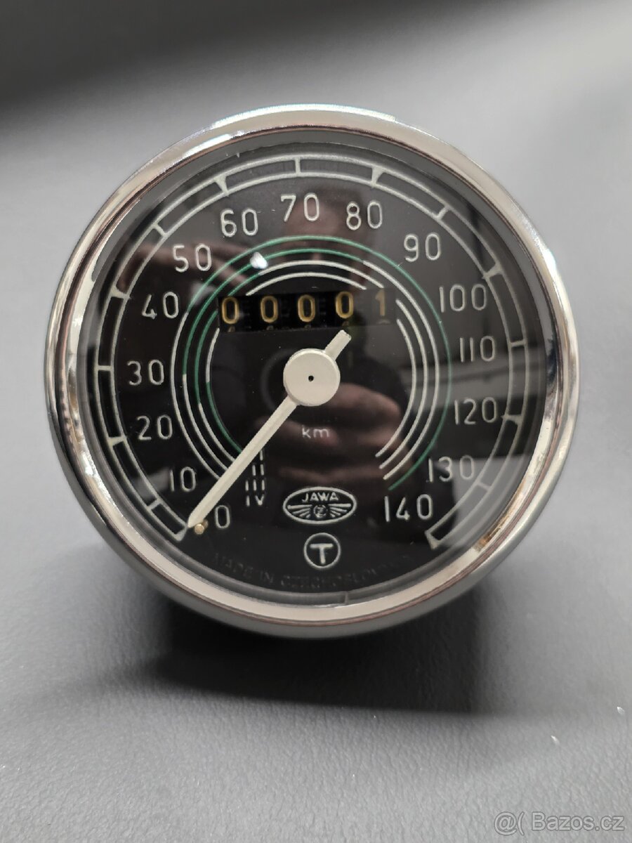 Tachometr Jawa kývačka půlbuben 140km/h - 6