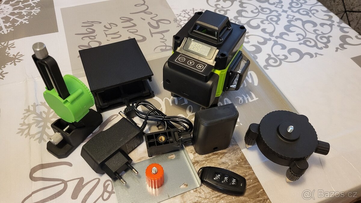 Samonivelační křížový laser 4x 360°, 16linií + 2ks baterií - 6