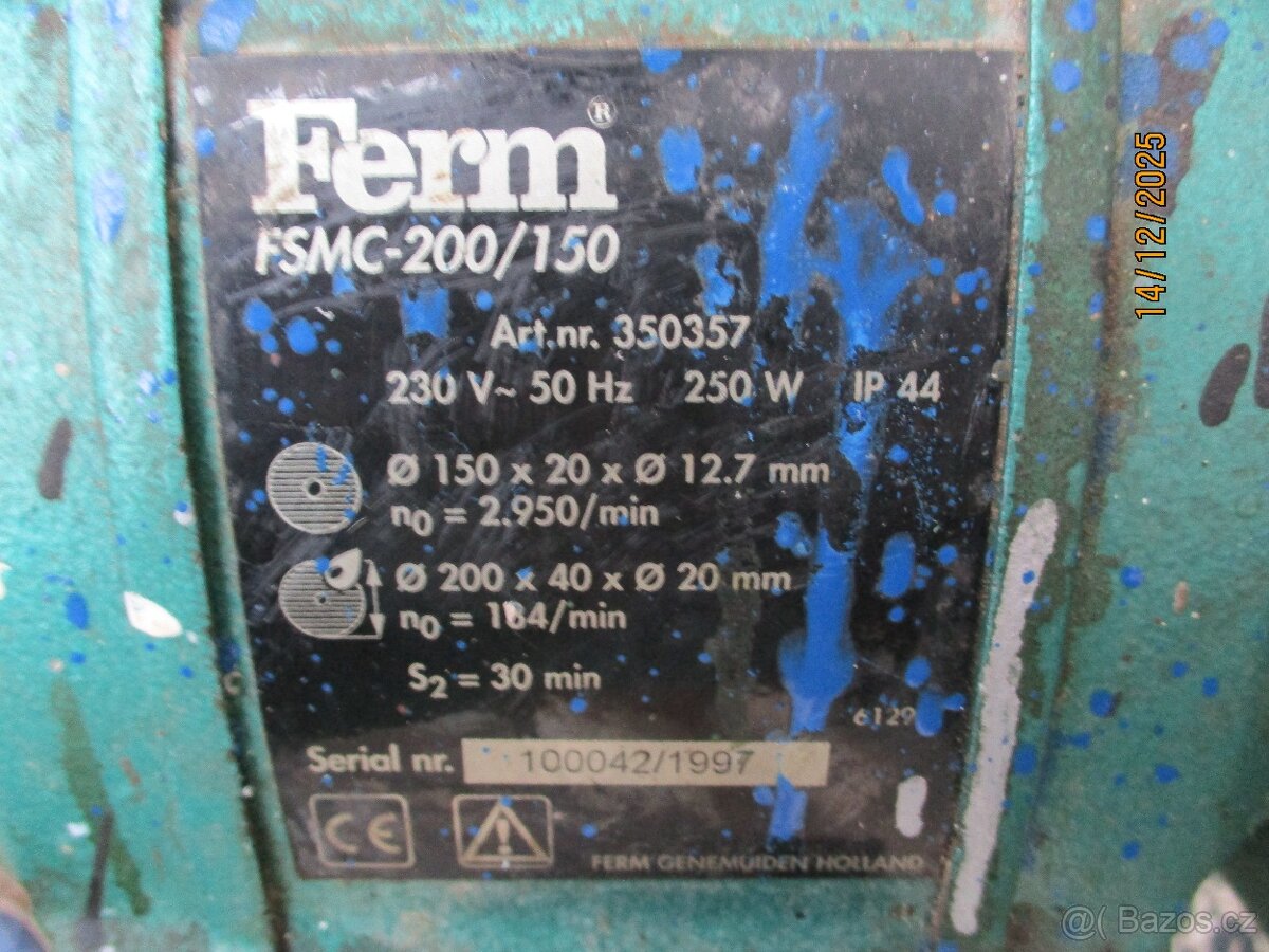 dvoukotoučová bruska FERM FSMC 200/150 , HOLAND - 6