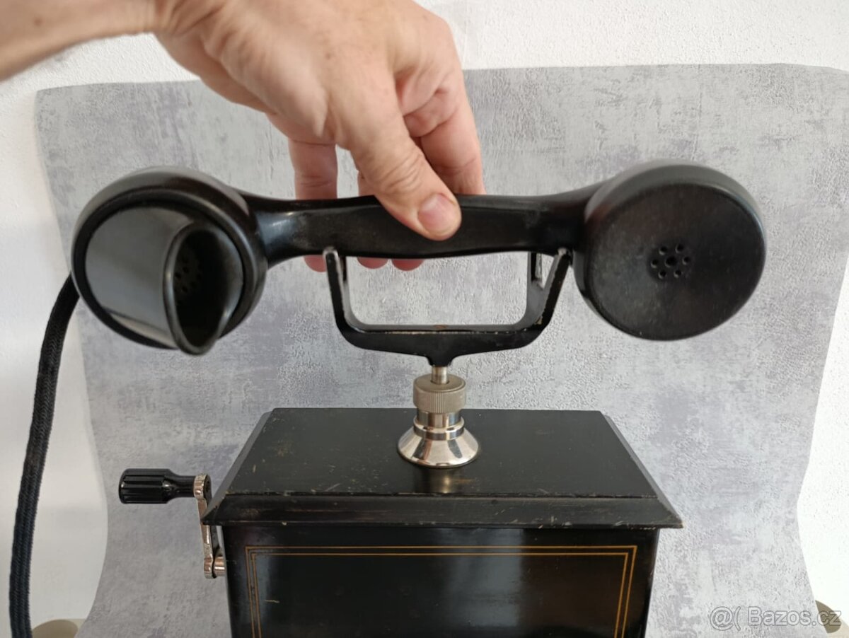 Starý dánský orig.telefon na kliku Kristian Kirk - do sbírky - 6