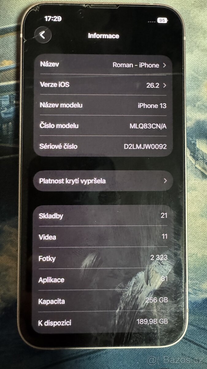 iPhone 13 256GB, baterie 88%. - 6