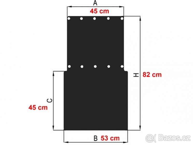 Zástěrka proti rozstřiku INSERT LINE plastová černá - 6