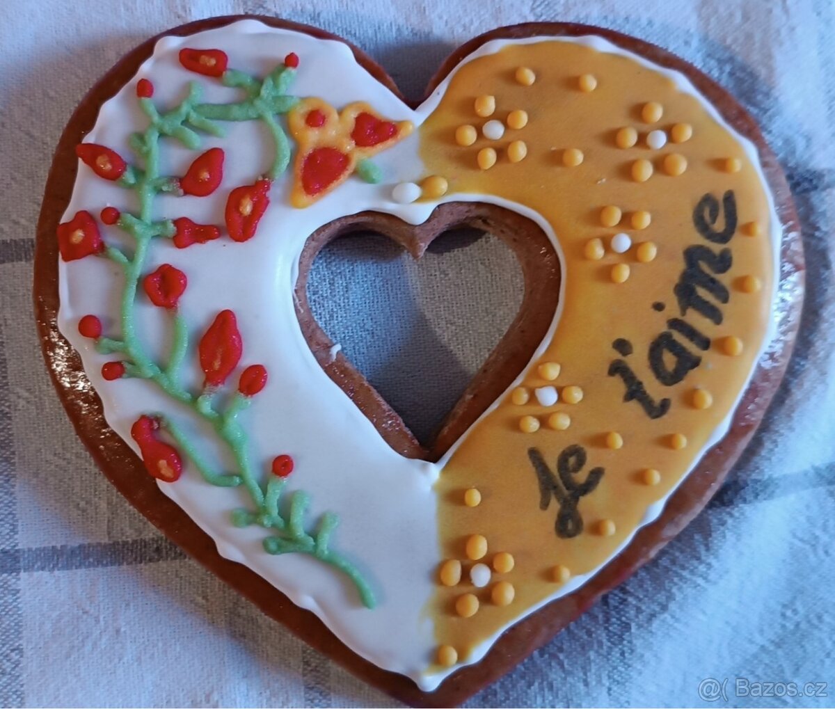 Dekorační perník, velké srdce - 6