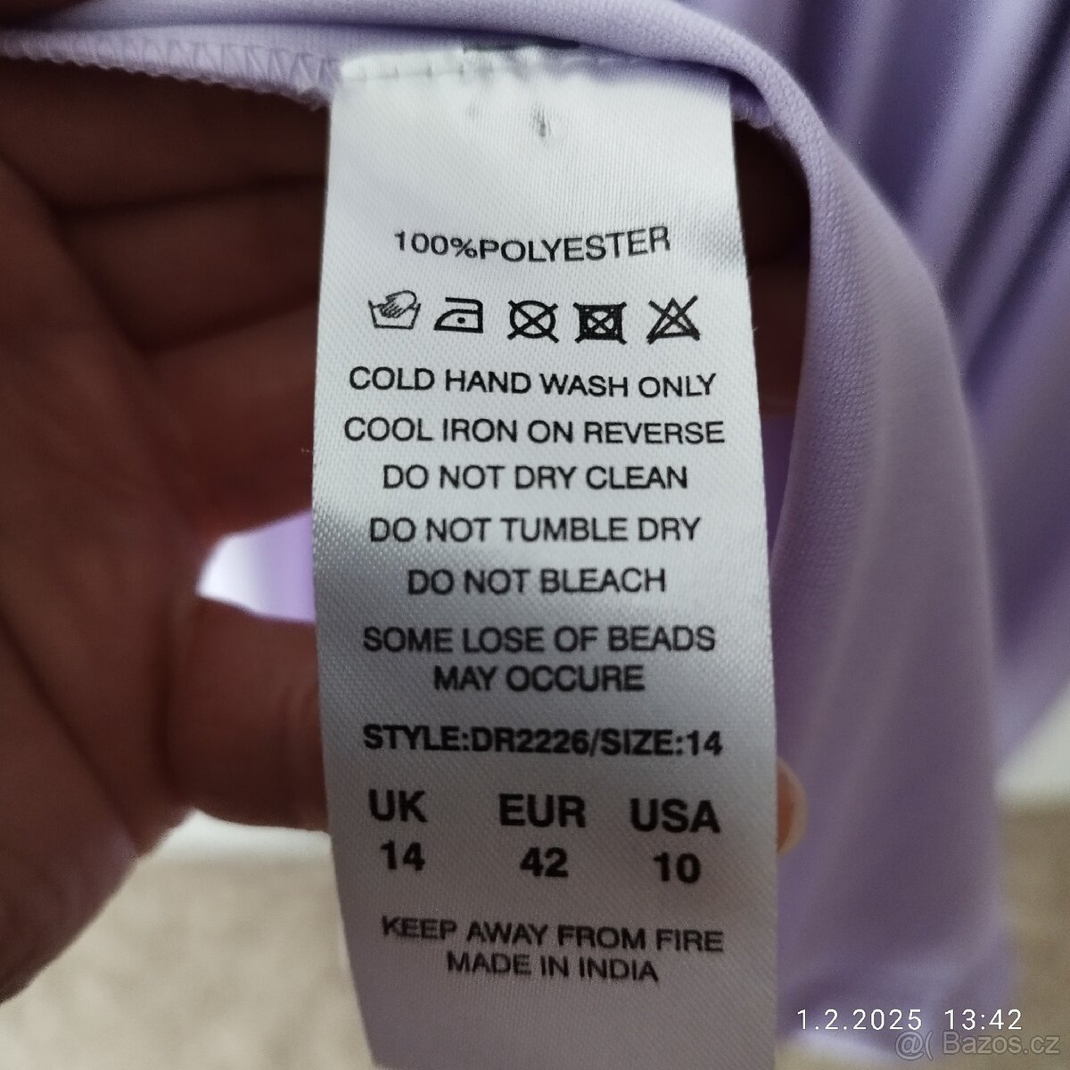 Krásné lila společenské midi šaty GODDIVA, vel. 14 - 6