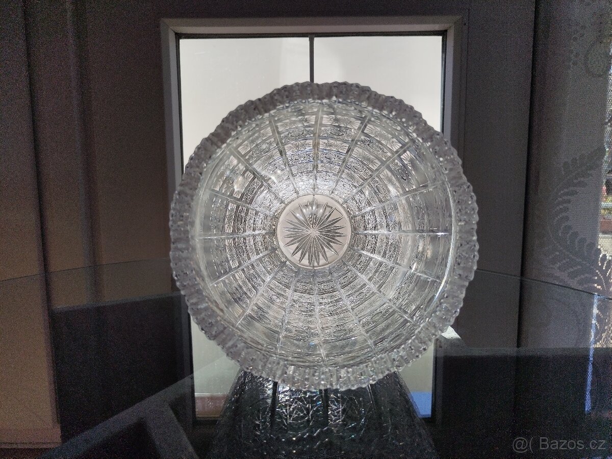 Velká broušená váza - TOP STAV - 6