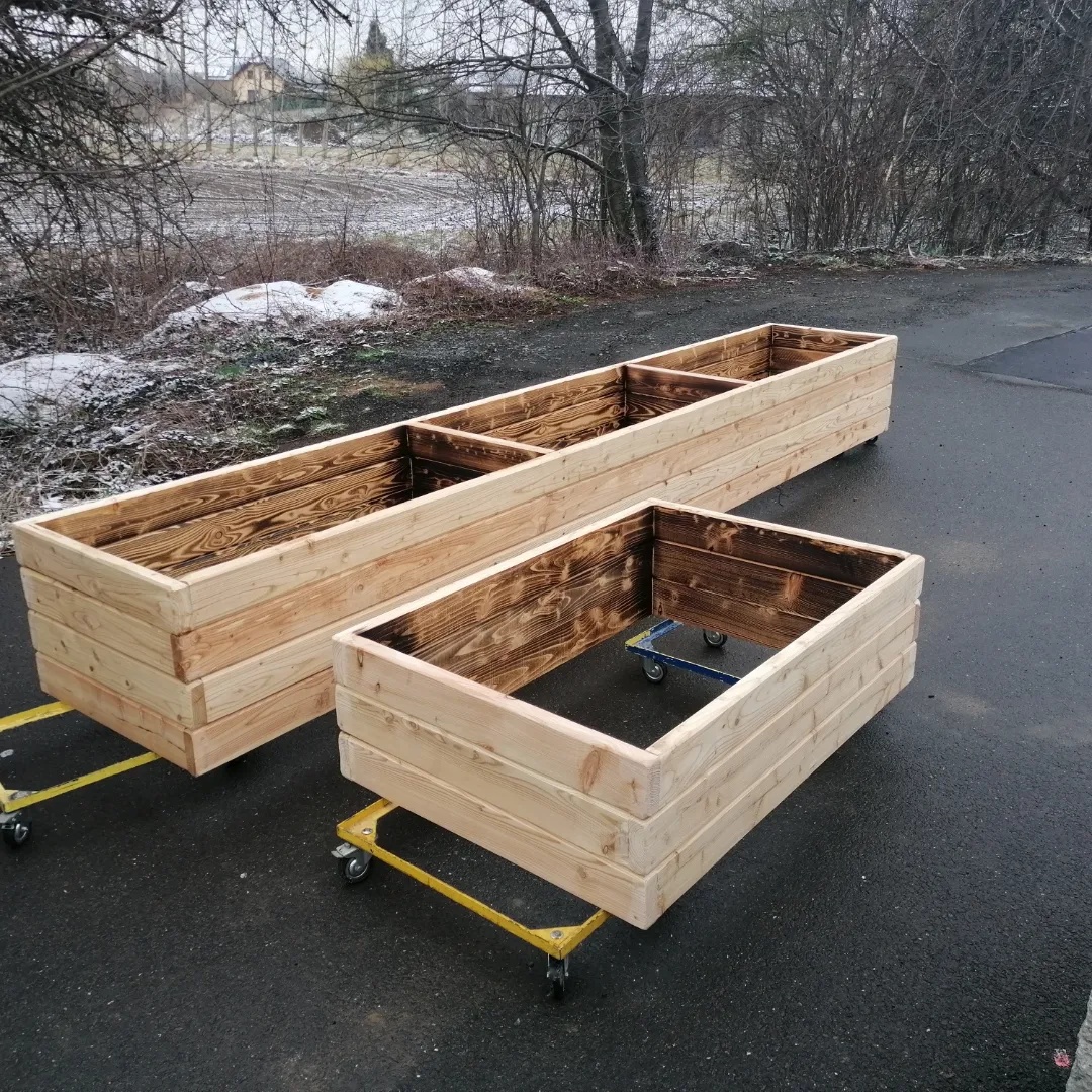 10% SLEVA-Modřínový masivní vyvýšený záhon - 6