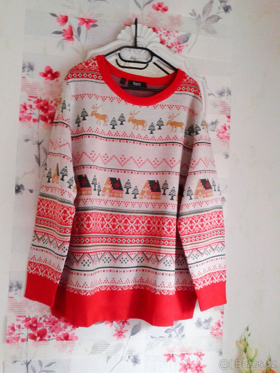 Teplý a krásný zimní svetr 48/50 - 6