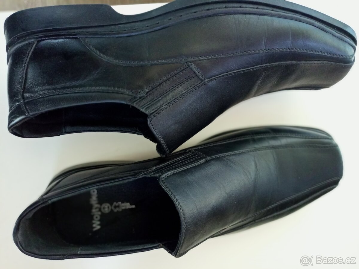 Pánské kožené polobotky 44 - 6