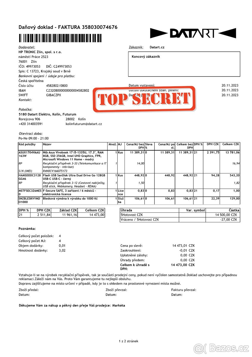 Notebook Asus Vivobook 17 (X1704VA-AU163W) - 6