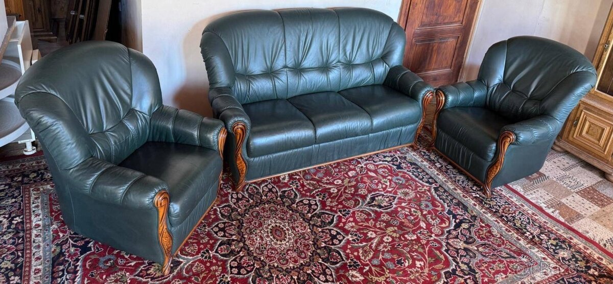 Luxusni italská kožená sedací souprava 3+1+1, 4094 - 6