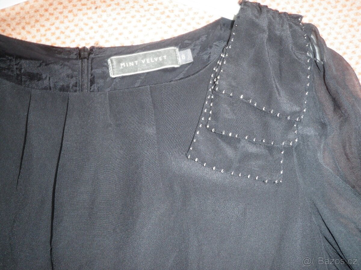 černé dražší značkové hedvíbné šaty - vel. 38 - 6