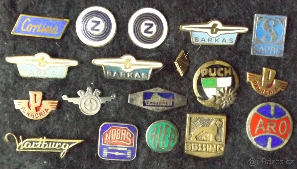odznaky - různé druhy, sport, armáda, auto moto i jiné - 6