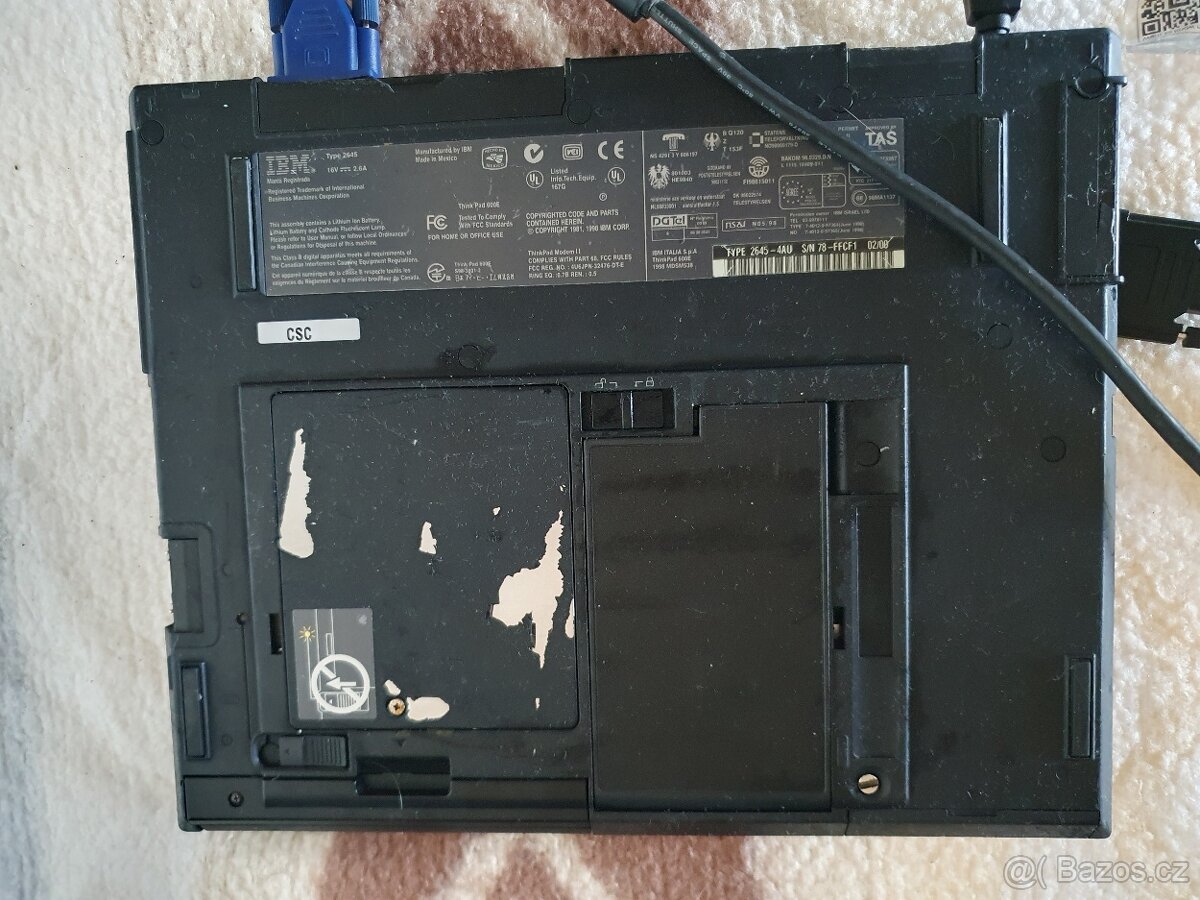 Polofunkční IBM ThinkPad 600E pro sběratele. (rok 1998) - 6