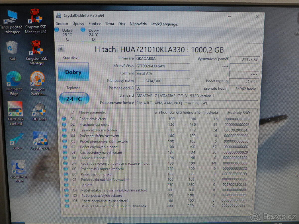 Hard disk SEAGATE 1 TB, bez vadných sektorů - 6