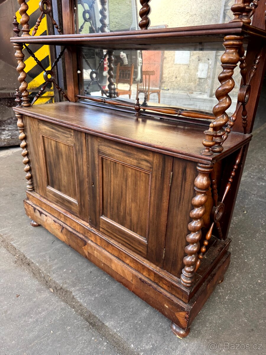 Starožitná komoda s policí (132024) - 6