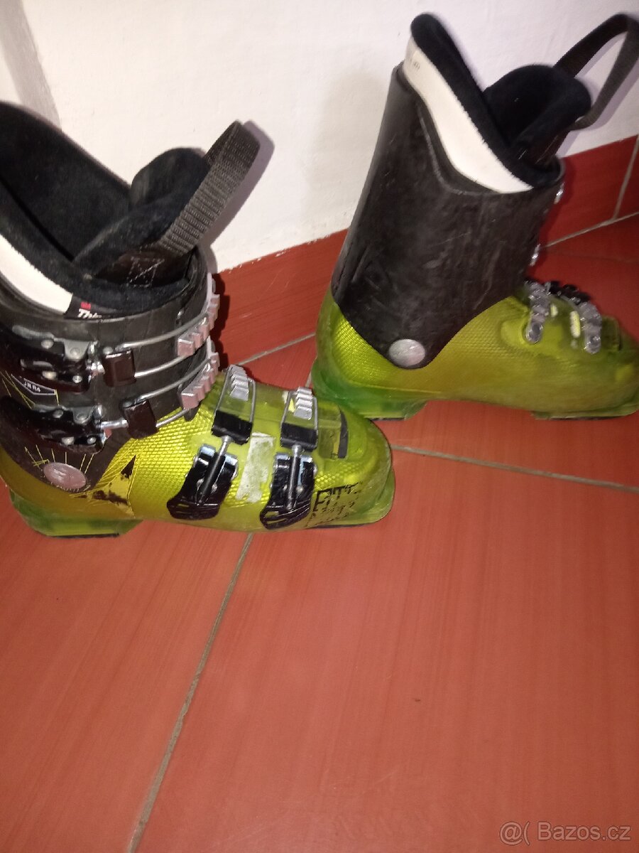 Lyže 140cm, 2x lyžáky - 6