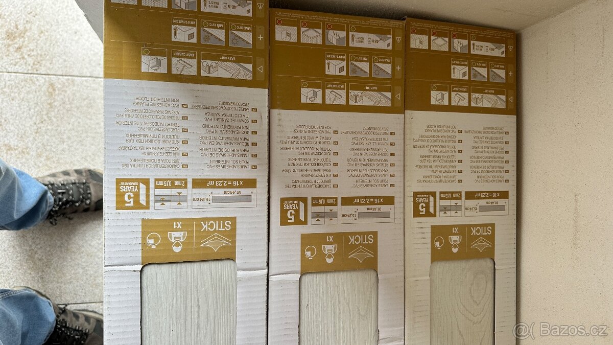 Vinylová podlaha ARTENS lepící barva bíla ICE cena za 1m2 - 6