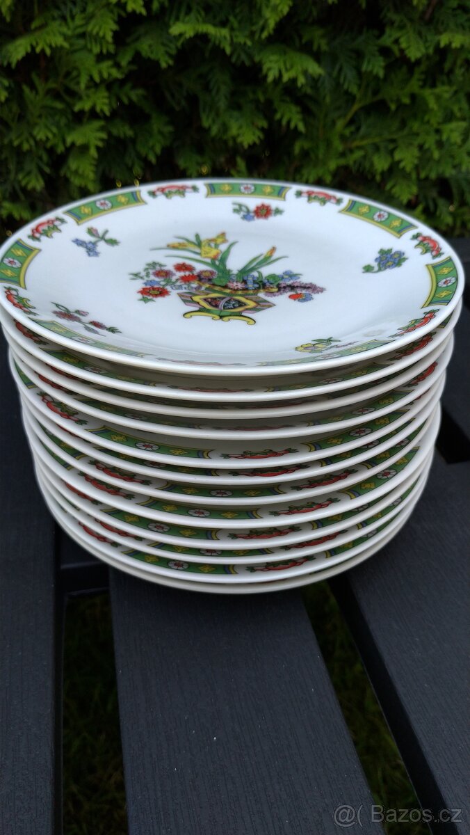Dezertní retro talíře folklor EPIAG D.F. Carlsbad - 6