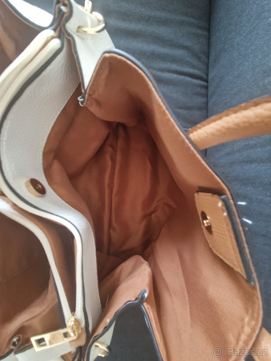 Bílo hnědá kabelka - 6