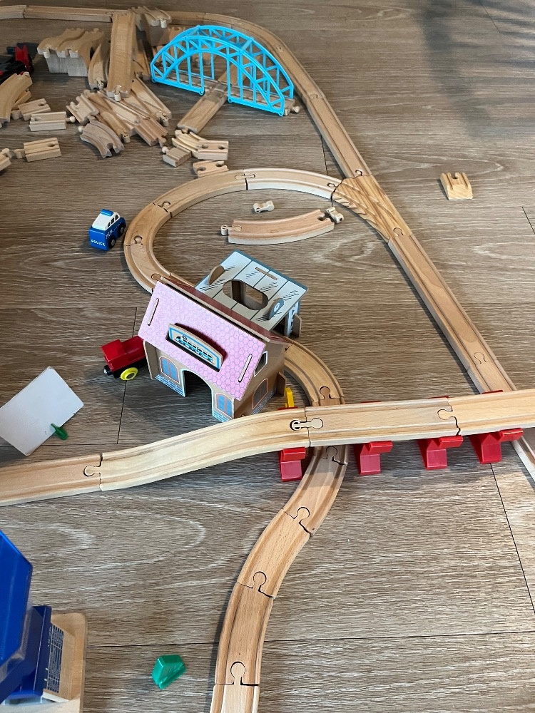 Dřevěná vláčkodráha - elektrická mašinka - 6