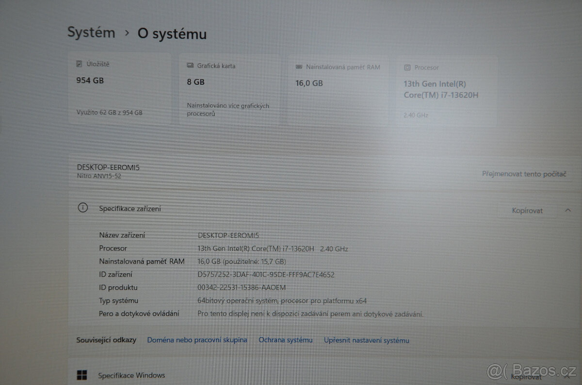 Acer Nitro V15 i7/16GB/SSD 1TB/RTX 5060 - 6