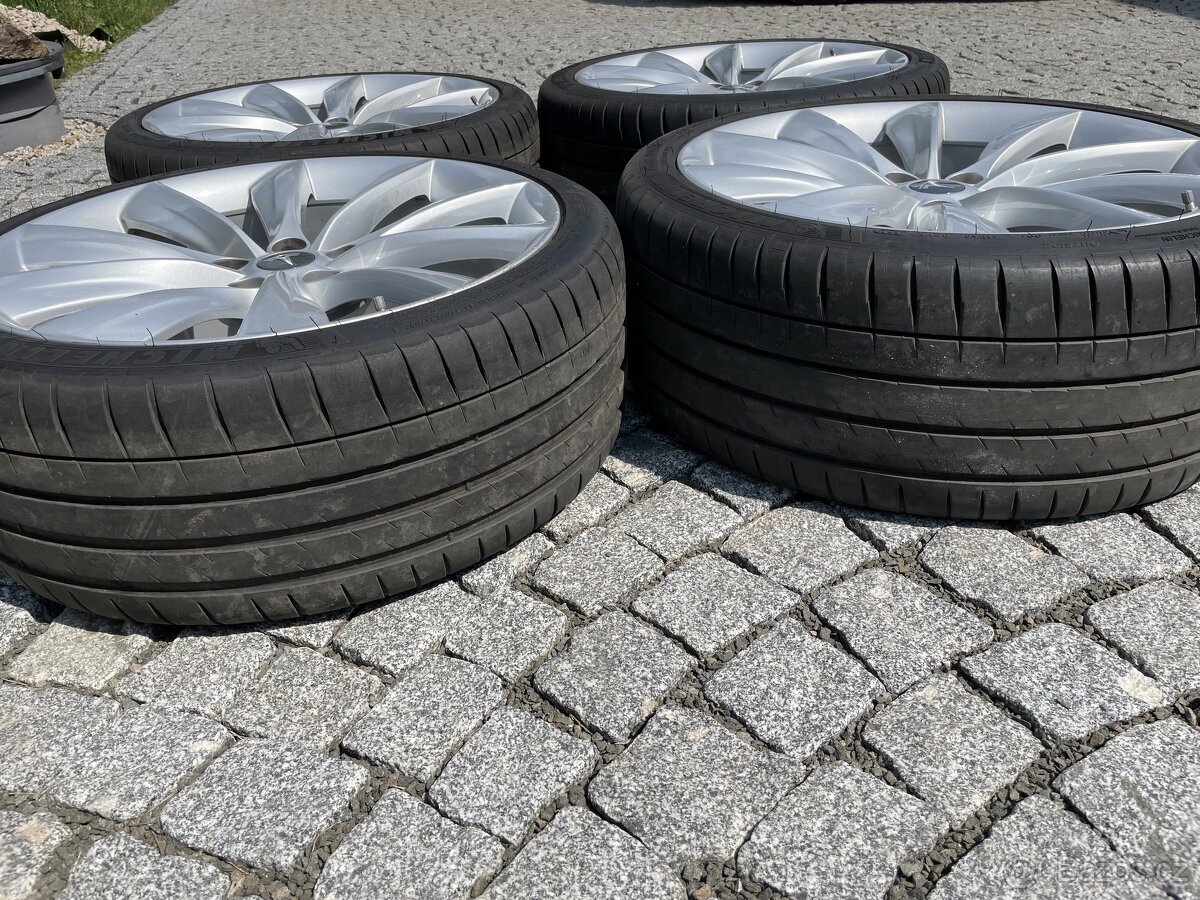 Sada Alu disky 21”+ pneu Tesla model S, Silver Turbine - 6