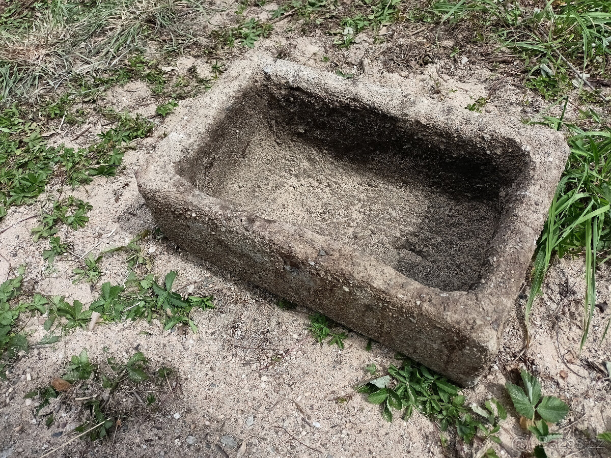 Betonový žlab, koryto, květník, nádoba, dekorace - 6