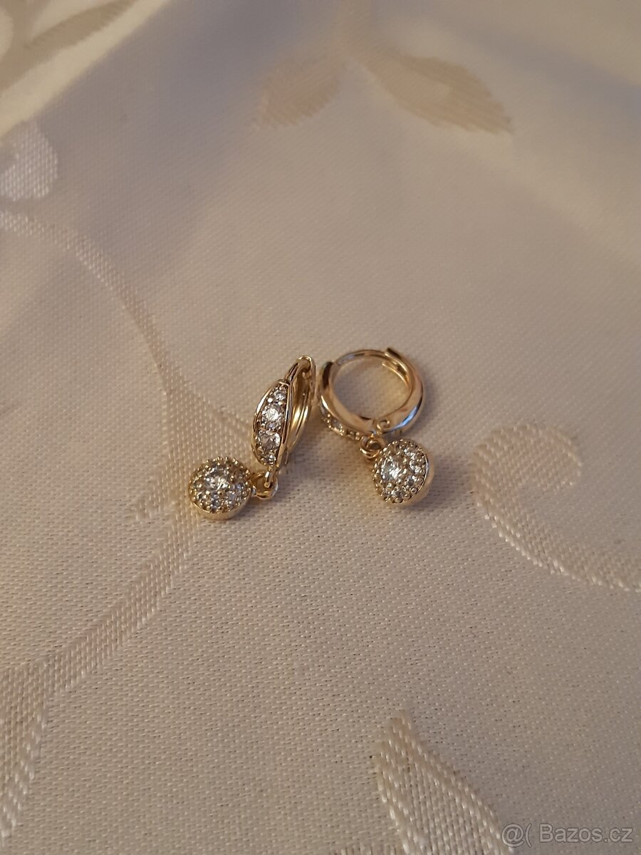 Luxusní pozlacené náušnice - 6