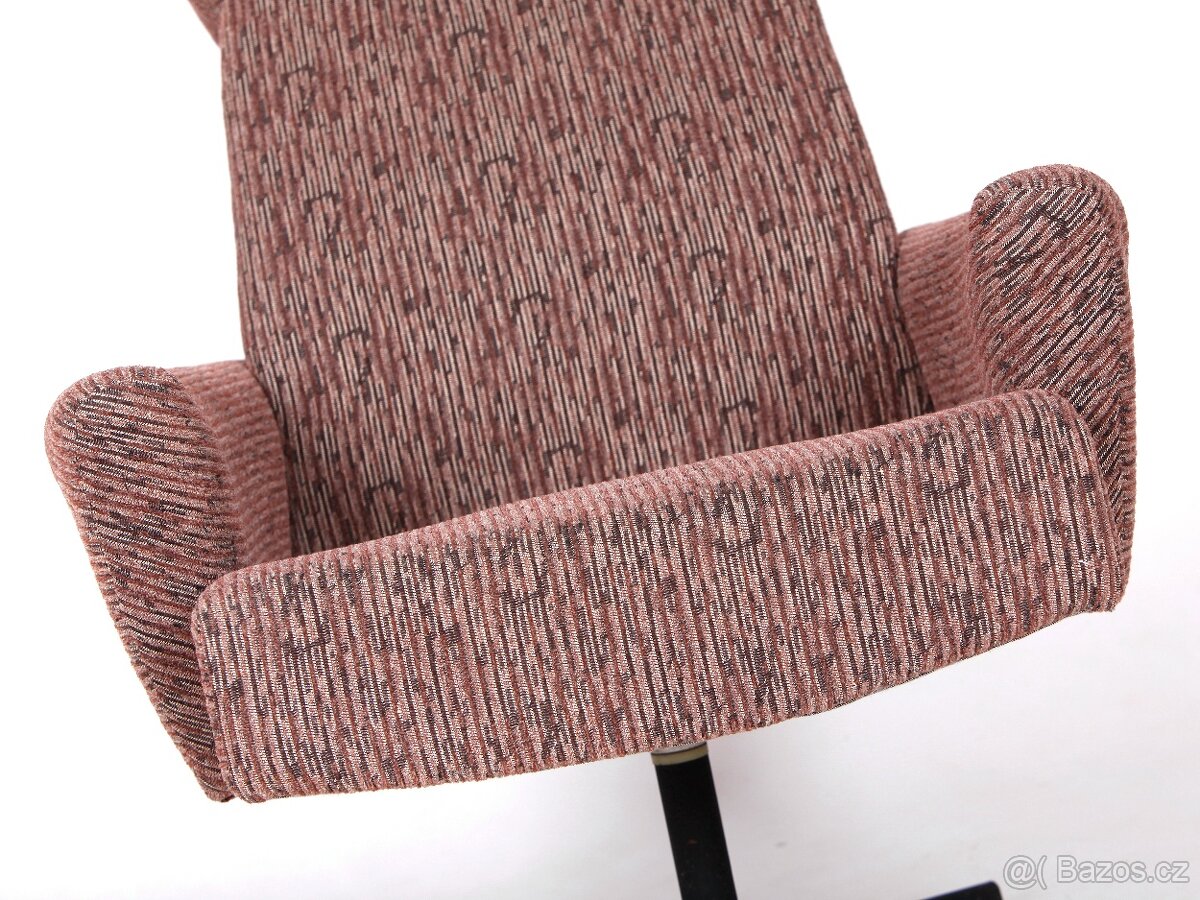 Otočné retro křeslo " Ušák ", TOP stav. - 6