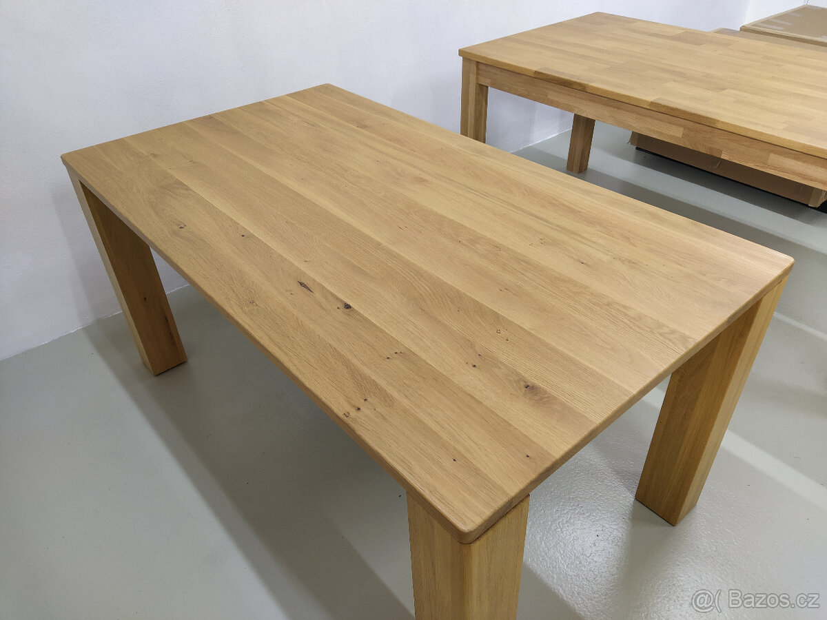Nový jídelní stůl rozkládací celomasiv DUB 100x200 +100cm - 6