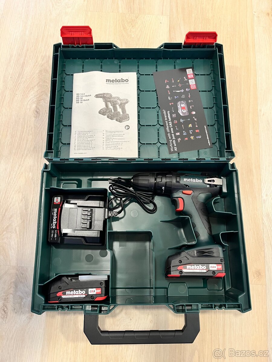 AKU vrtací šroubivák a nářadí metabo sb 18 set - 6