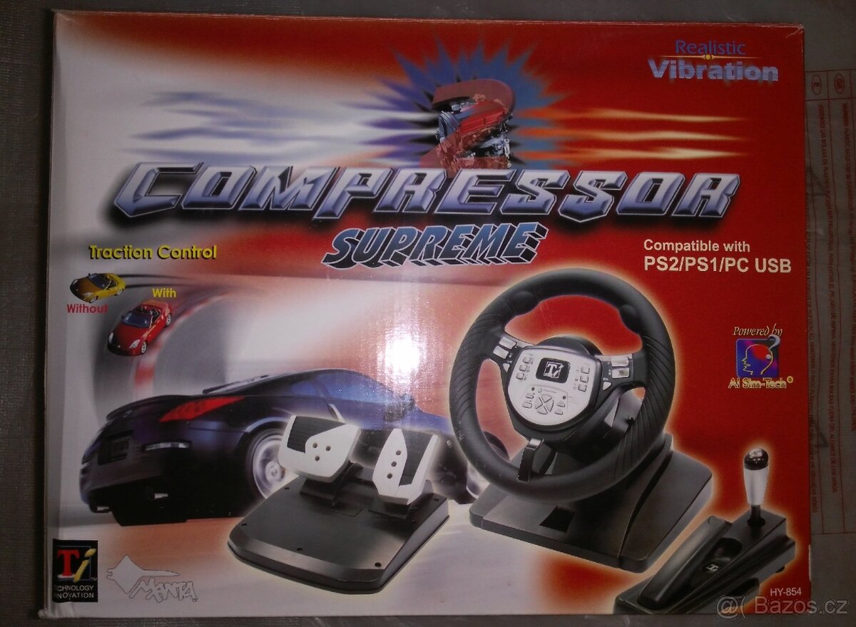 Herní volant MANTA v krabici, PS2 hry, Mobilni ovladac kabel - 6