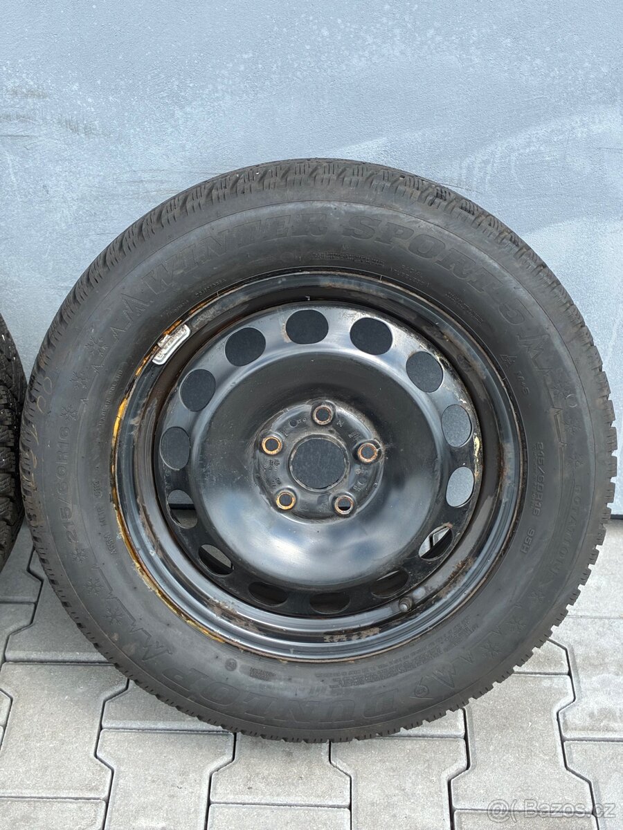 215/60 R16 5x112 |Originální sada plechových disků - 6