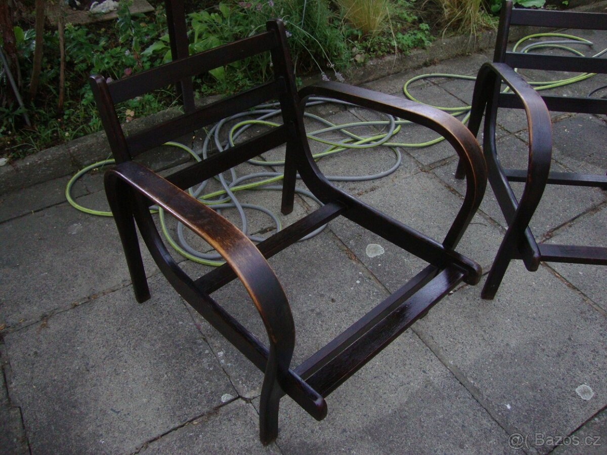 2x starožitné retro křeslo Koželka Kropáček z 50. let pěkná - 6