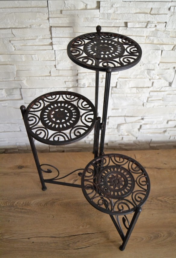 Kovový stojan na květiny 3místný - 6